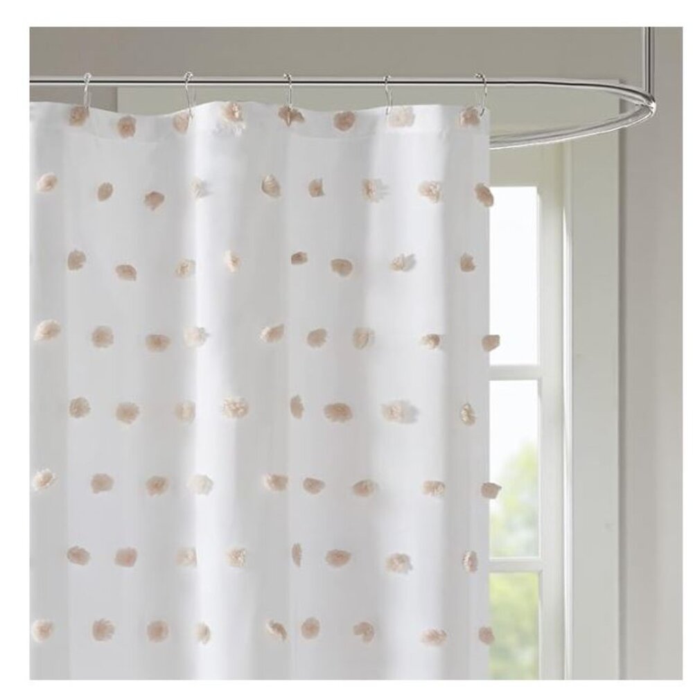 Madison Park Lauren Shower Curtain, Light Pink, 72X72